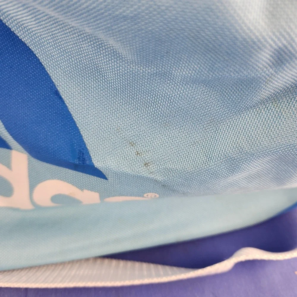 Adidas Diablo Small Duffel Bag Light‎ Blue/Real Blue White Gym Bag